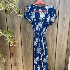 Floral wrap maxi dress